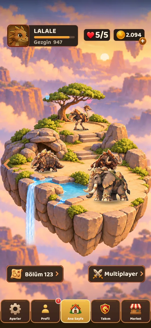 Earth habitat island in Dragon Blast