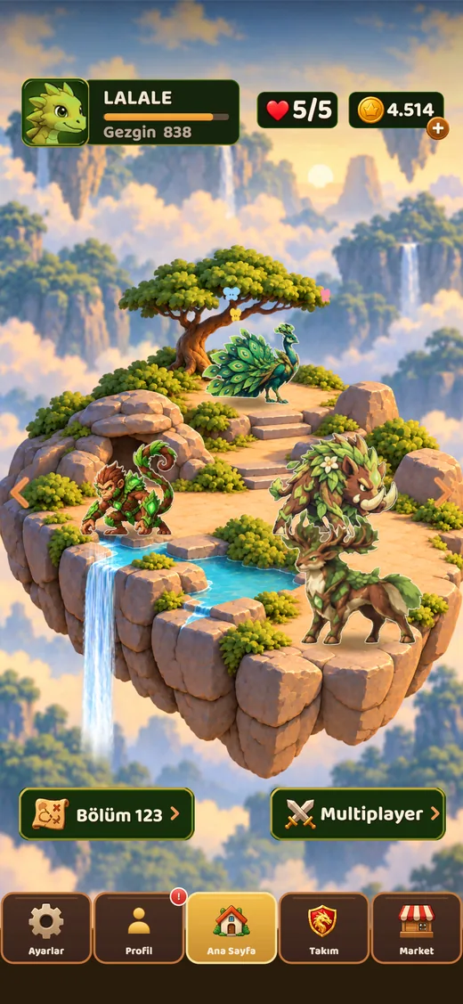 Forest habitat island in Dragon Blast